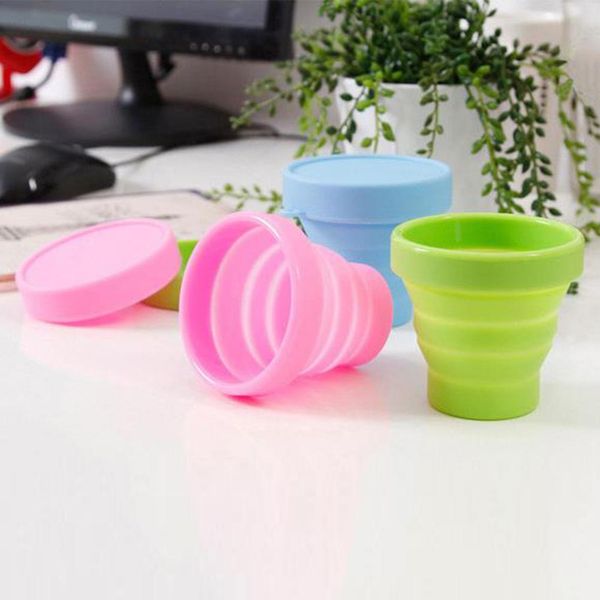 

retractable folding silicone water cup for outdoor sport travel