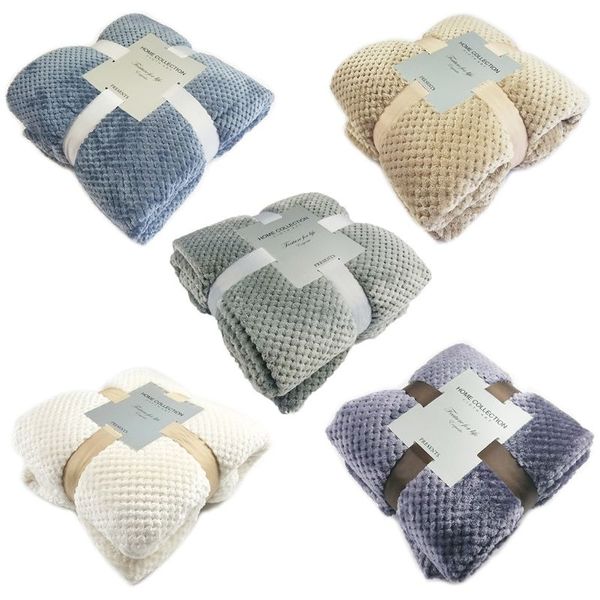 

super soft flannel blanket baby newborn sofa office travel warm fleece mesh cover blanket towel