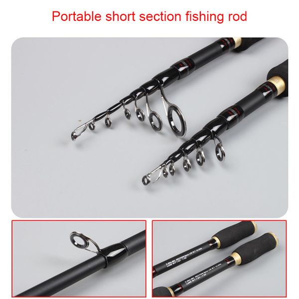 

travel fishing rod spinning mh hard fishing rod carbon fiber casting fish tool mc889