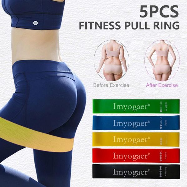 

5pcs yoga rubber fitness bands training fitness gym exercise gym home strength resistance bands sport crossfit workout equipment