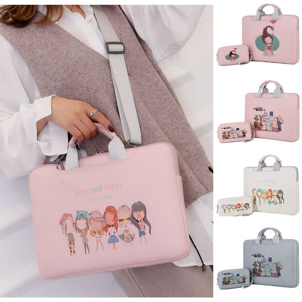 

sleeve 15.6 inch lapbag case for macbook air pro 11 12 13 13.3 14 15 15.6 new retina notebook handbag women men, Black