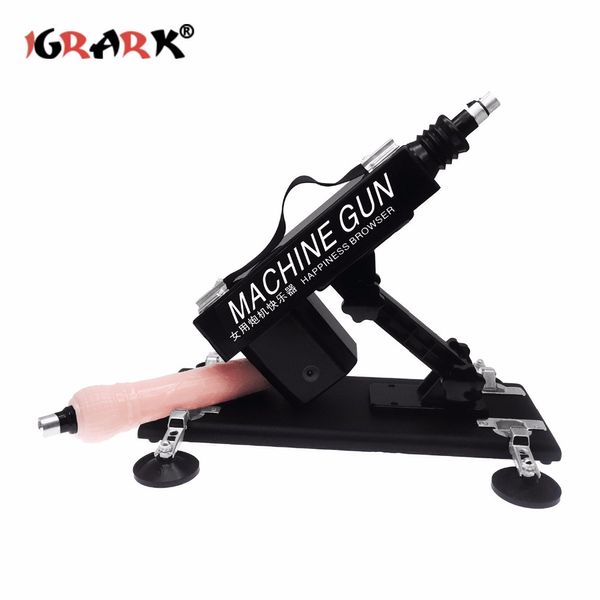 IGRARK Neueste Sex Machine Gun Stärkere Kraft Automatische Liebesmaschinen Vibrator für Frauen und Männer Sex Produkte Sexspielzeug für Frauen Y191219