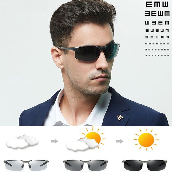 

myopia pchromic sunglasses diopter polarized driving goggle men chameleon change color transition prescription sun glasses gghqc
