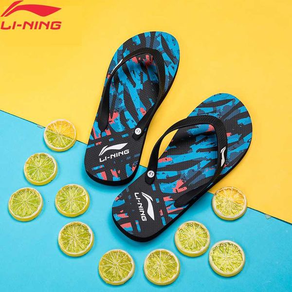 

li-ning men athletic pro graphic sandals beach outdoor lining light breathable sports shoes slippers alsp007 xmt308