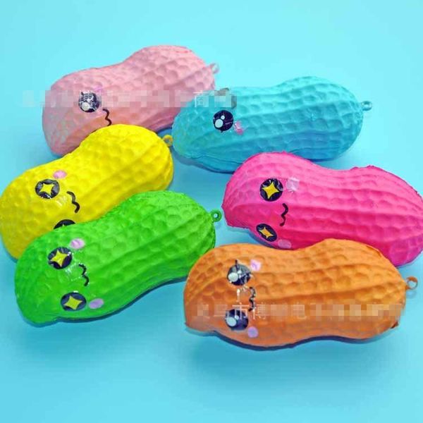 

2017new прибытие супер милые squishy игрушки 8.5 см радуга арахиса мягкий сожмите мобильный телефон кулон новизна игрушки подарок для детей