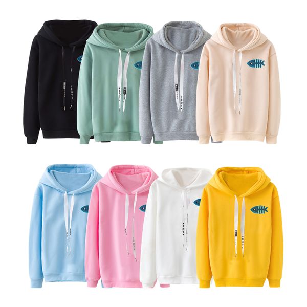 

women's blouse sweatshirt pullover hoodie sweatshirts long sleeve solid pocket casual comfortable invierno mujer 2019 new, Black