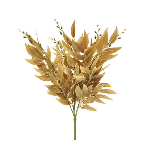 

party diy forest decoration home wedding ornament simulation artificial willow leaves faux bouquet fake plants foliage office