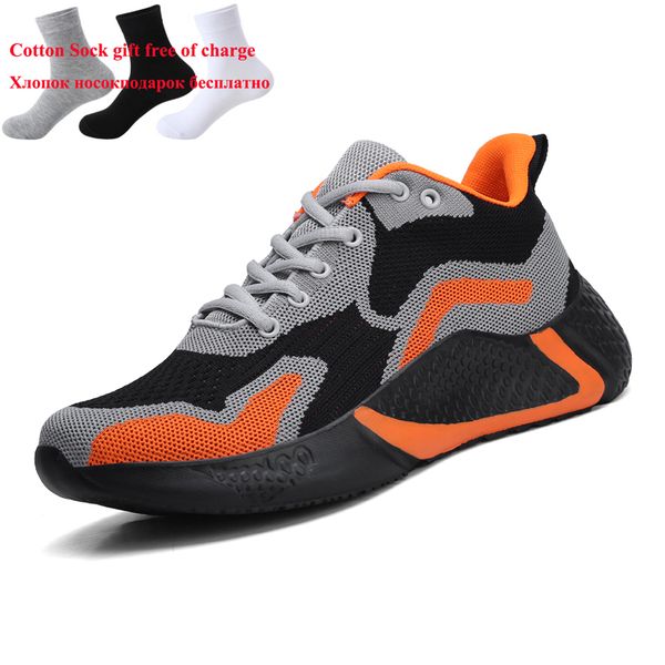 

four season men running shoes flyknitted walking shoes breathable outdoor male white sneakers breathable athletic gym trainers45