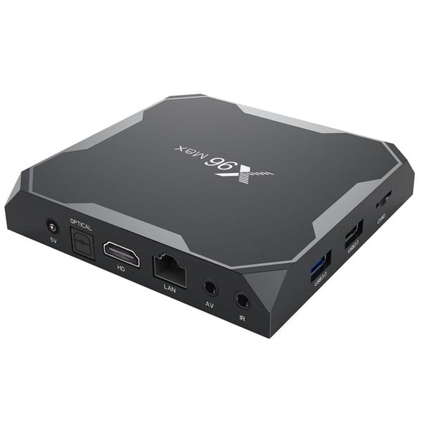 

Android 9 0 x96 max amlogic 905x2 tv box 4gb 32 mart tv 2 4g 5g band wifi bluetooth 4k iptv box