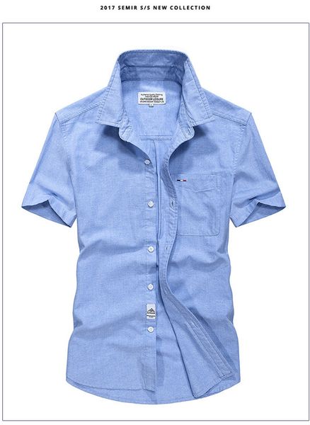 

mens designer oxford shirt solid male single breast pocket decoraion short sleeve shirt homme thin casual, White;black