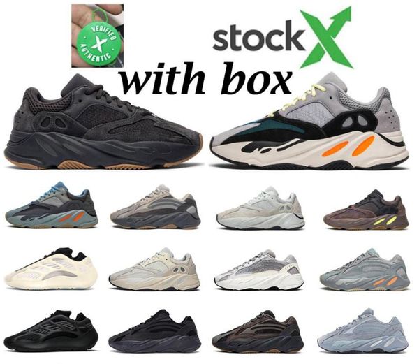 

2020 stock x kanye men women running shoes wave runner utility black inertia hospital carbon blue azael schuhe trainer sports sneakers