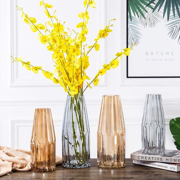 

creative simplicity style glass vase tablevase gift home decoration tv cabinet porch ornaments modern home decorative