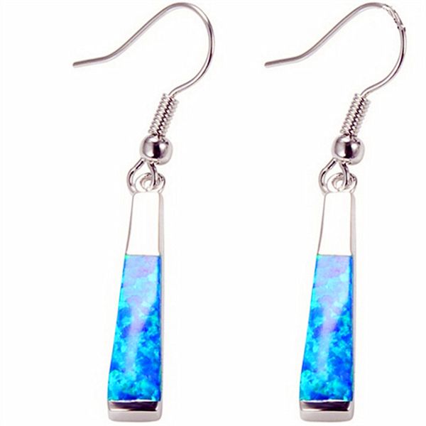 

fashion new earring earrings temperament female models elongated inlaid zircon opal ear jewelry, Silver
