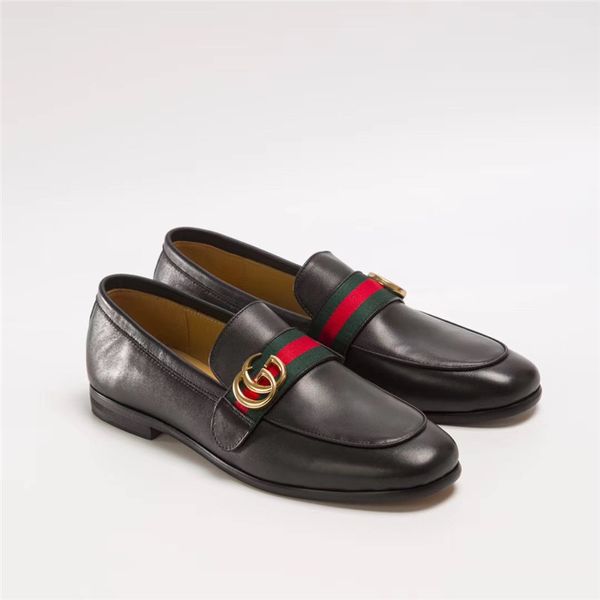 

men leather loafer horsebit detail black men's shoes loafers designer luxury shoes wholesale