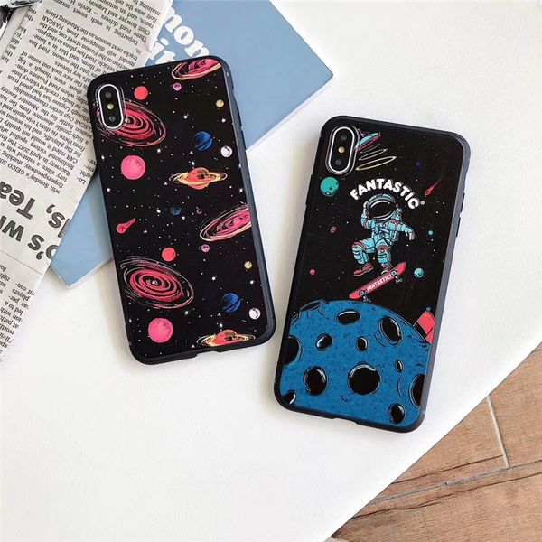 

one piece luxury phone case for iphone 6s 7 8plus xs max xr fashion embossed universe designer phone case back cover