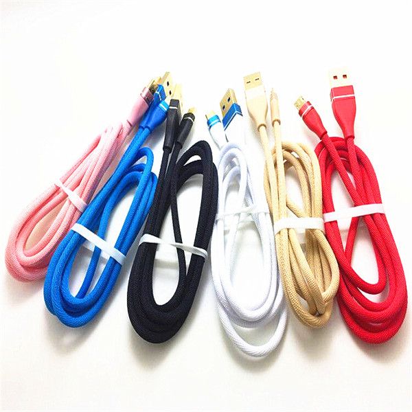 

V8 micro u b cable 1m 2m 3m cloth data cable cord for android am ung mart phone huawei xiaomi 3ft 6ft 10ft