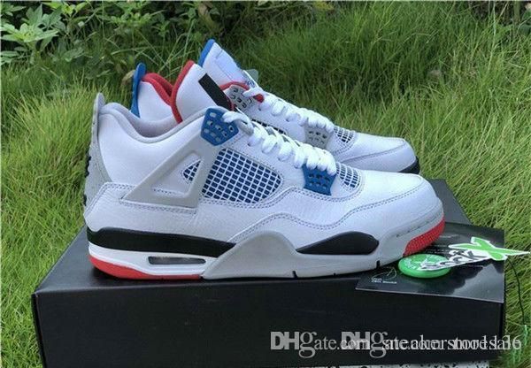 

new bred 4 4s iv what the 4 mens basketball shoes red blue dragonfly mens women fashion designer sneaker trainer sports shoes