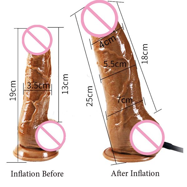 Огромный надувной реалистичный фаллоимитатор присоска анальная пробка реальный большой пенис член петух анальная пробка взрослые секс игрушки для женщин мастурбация Y200421