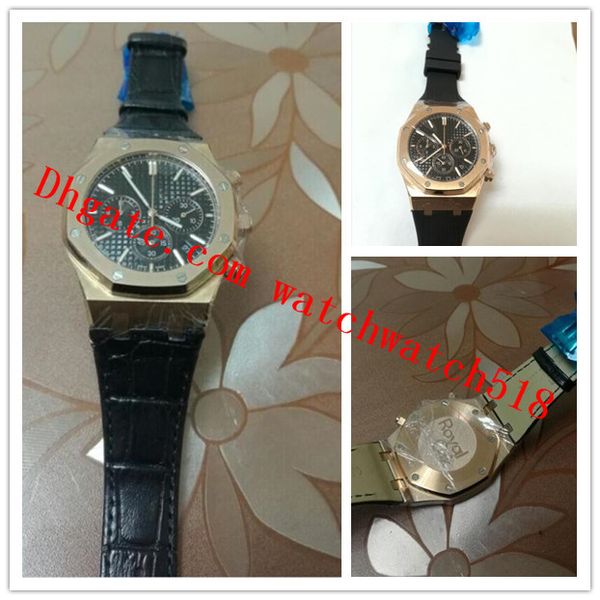 

luxury watch n8 version 41mm 0ffshore 26320 26320or.00.d088cr.01 18k rose gold vk quartz chronograph workin mens watch watches, Slivery;brown