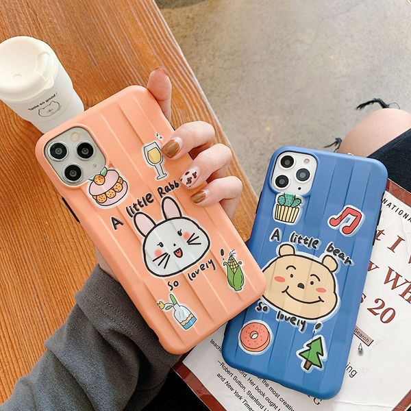 

for iphone 11 pro phone case xs max xr cartoon animals 7 8 x plus weave pattern covering soft silicone cell phone cases
