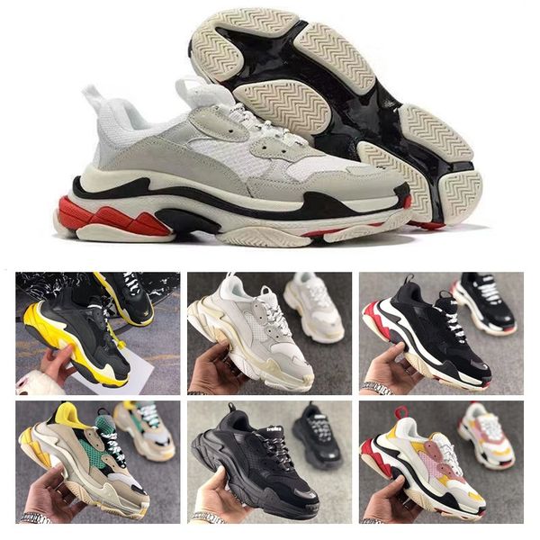 

luxury paris 17fw triple s sneaker fashion dad sports running shoes for men women all black white grey red green designer shoes 35-45
