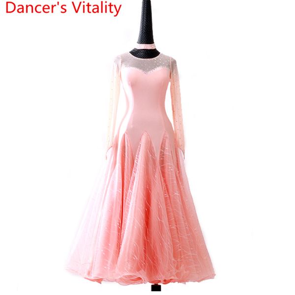 

2018 new women dance dress women ballroom performance dance dress ladies waltz, Black;red