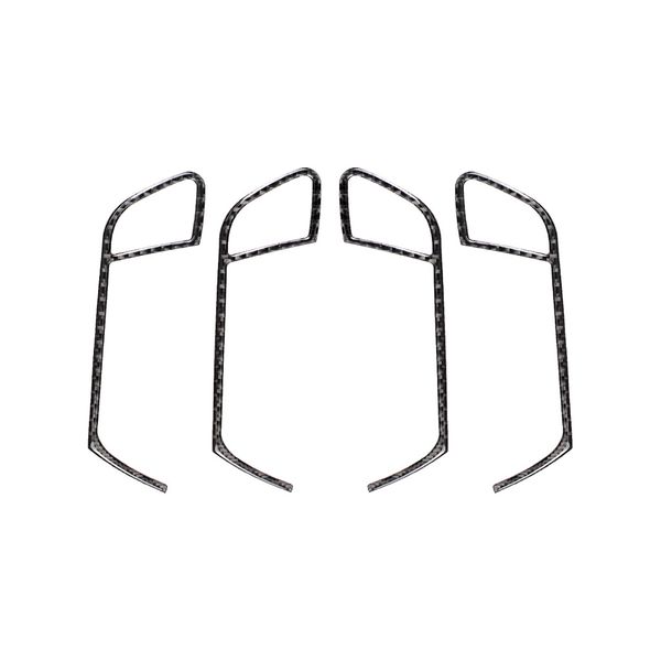 4x Real Carbon Fiber Interior Door Handle Panel Cover Inner Door Frame Trim Decal Decorative Sticker For Audi A4 B8 A5 Interior Truck Accessories