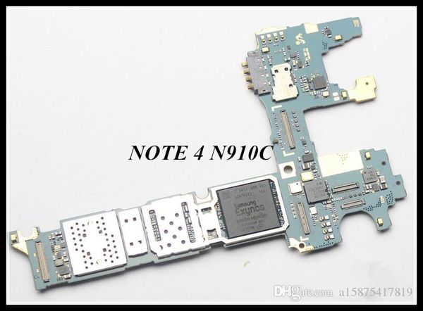 

international unlock original mainboard logic circuit electronic panel for samsung galaxy note 4 n910c motherboard 32gb