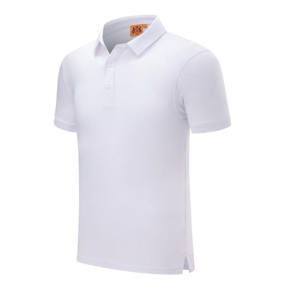 

new summer high-end silk cotton short-sleeved polo shirt men and women youth lapel polo shirt white short sleeve sd-1891-143, Black