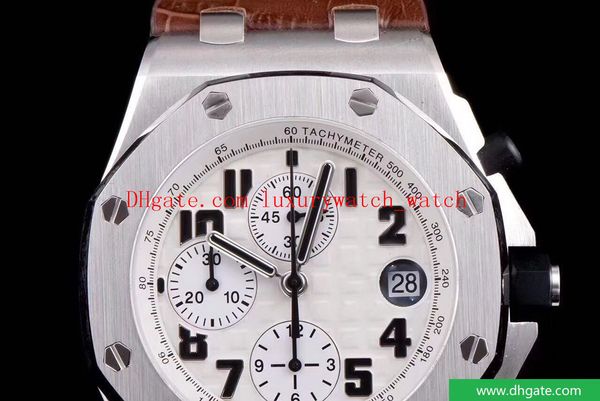 

editio jf 26170 18k rose gold 42mm asia7750 full-automatic brown strap movement watches 316l fine steel case timing function designer, Slivery;brown