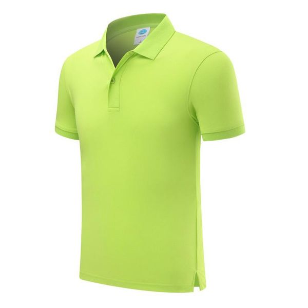 

new classic solid color short-sleeved men and women with comfortable and breathable green polo shirt uniform sd-7911-167, Black