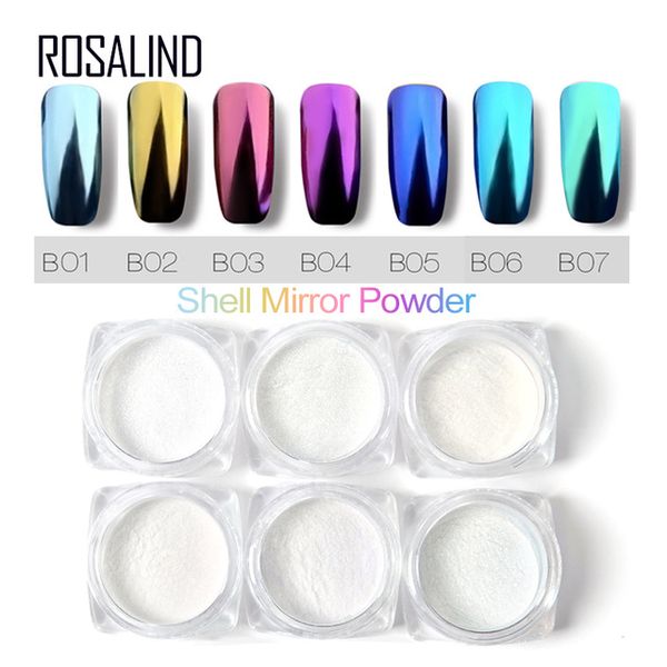 

rosalind manicure polishing for nails polish mirror color powder for nails rubbing 3d nail art decorations glitter power, Silver;gold