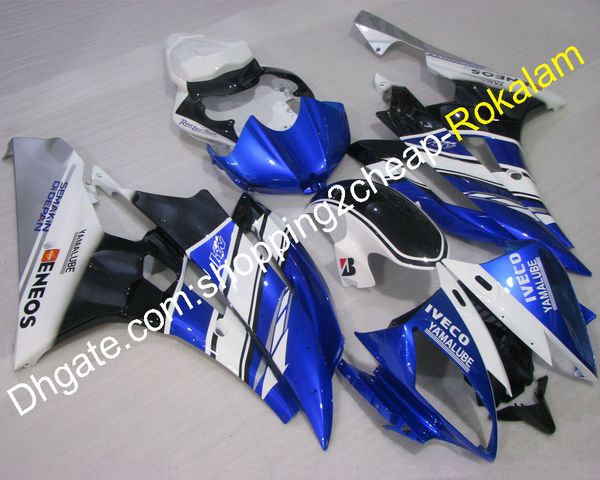 YZF600 R6 06 07 ABS Blue Black White Feeding para Yamaha YZF-R6 2006 Feedings de motocicleta de corrida 2007 (moldagem por injeção)