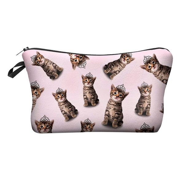 

cute cosmetic pouch travel case cosmetic organizer bag(princess cats