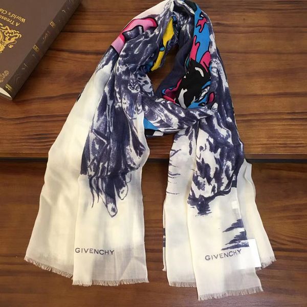 

Новый бренд хорошее качество 100% кашемир материал тонкий и мягкий печать граффити