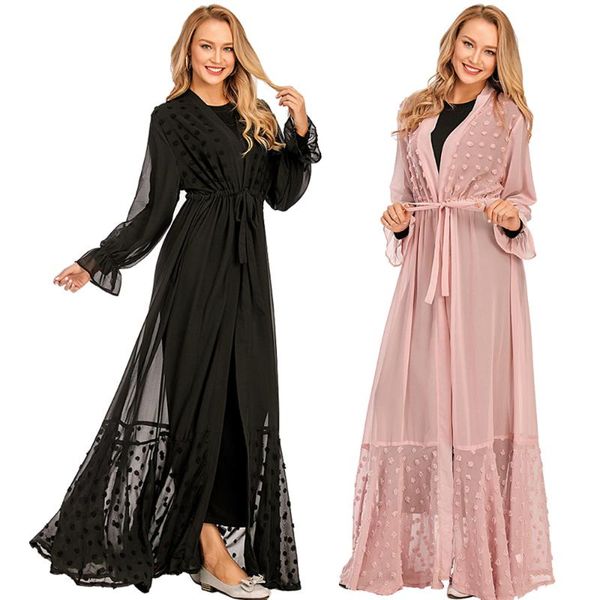 

open abaya dubai kaftan women kimono party dress long sleeeve cardigan islamic jilbab muslim cocktail robe ramadan clothing gown, Red
