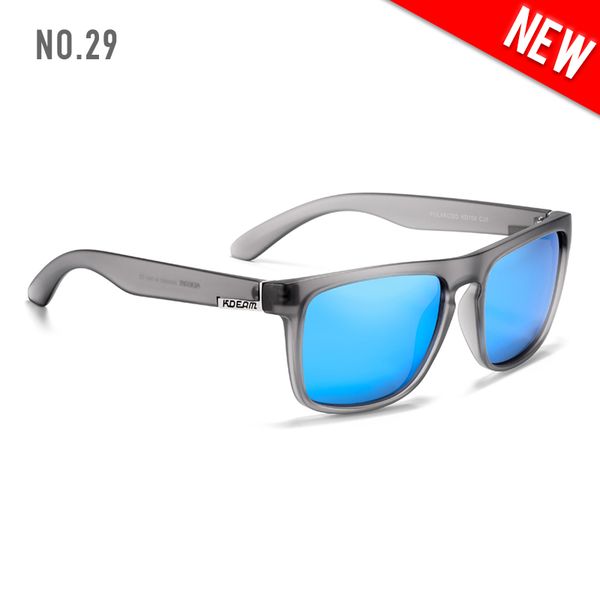 

fashion guy's sun glasses from kdeam polarized sunglasses men classic design all-fit mirror sunglass with brand box ce, Blue