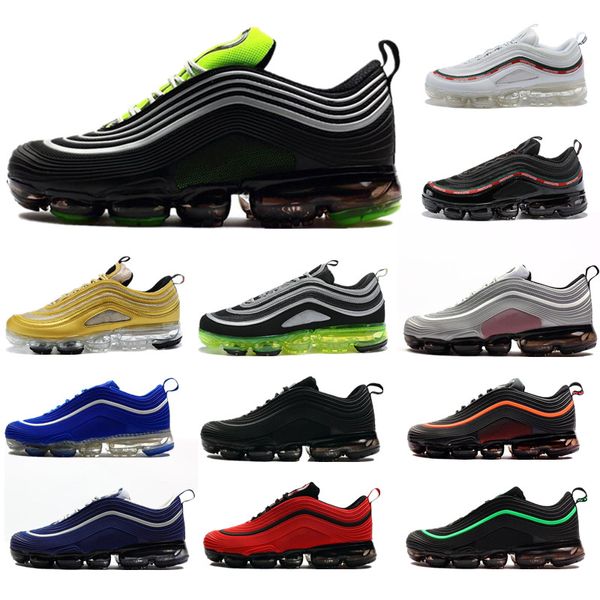 

2019 New Brand 97 Running Shoes Air Cushion Vivid Sulfur Sean Men Women Multicolor Top 97s Blue Hybrid Sports chaussures sneakers 40-46