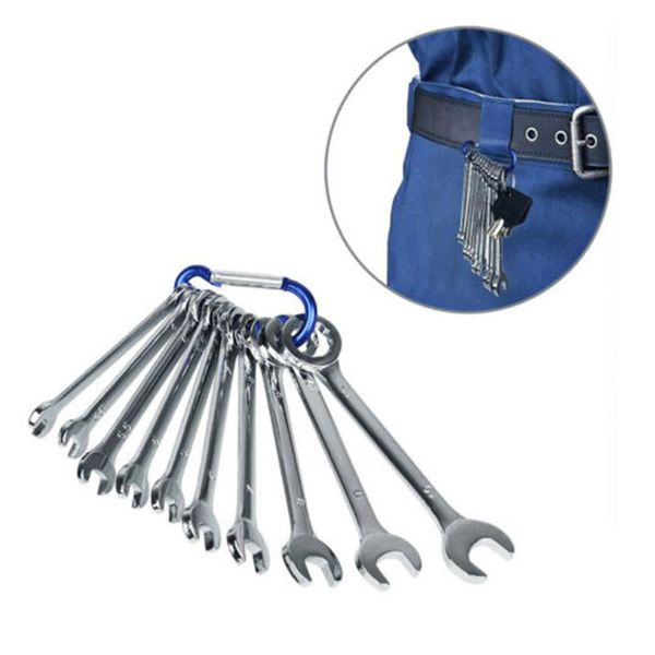 

10pcs dual use combination hand tools home spanner anti slip mini portable plum end practical durable wrench set repair 4-11mm