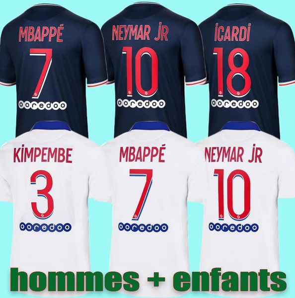 

maillots de football kits 2021 soccer jersey 20-21 mbappe icardi neymar shirt jr men kids sets uniform maillot de foot hommes enfants, Black;yellow