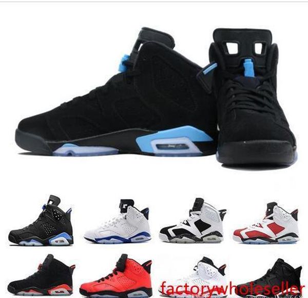 

whosale 6 6s mens basketball shoes man unc black cat infrared sports blue maroon olympic alternate hare oreo angry bull sports sneakers