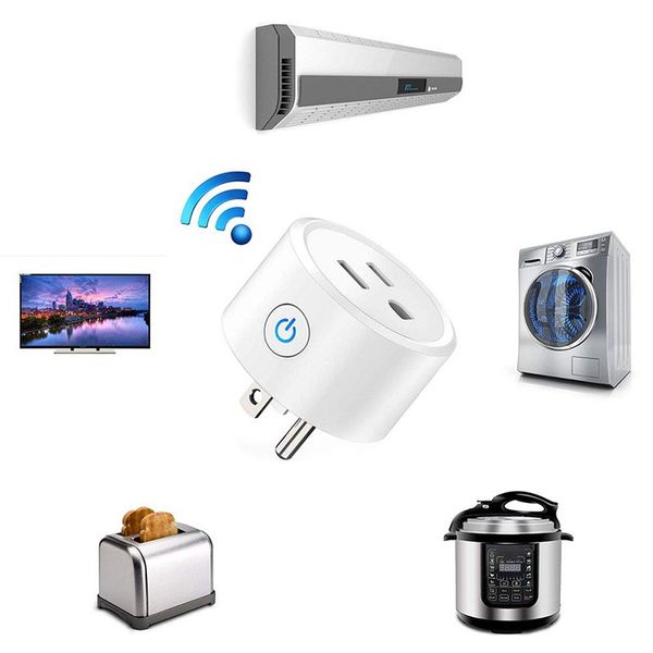 

Mini Smart Home WIFI Power Plug Compatible with Alexa Sonoff Wifi Socket Outlet Automation Phone App Timing Switch Remote Control US Plug