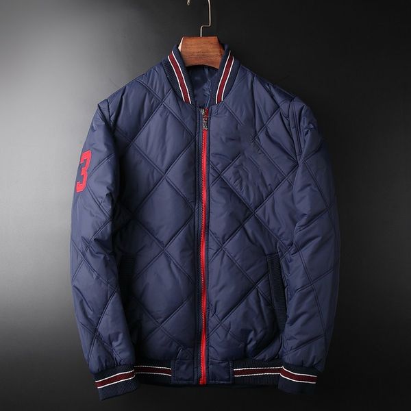 

men's clothing plus size autumn winter jacket new arrival casual embroidery large size plaid coat szie m-2xl, Black