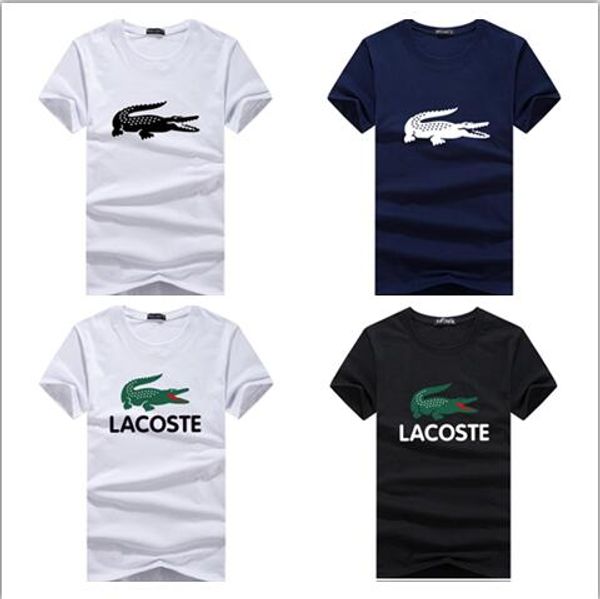 

wholesale men's and women's t-shirts luxury vintage t-shirts 3d designers crocodileprint clothing brand t shirts men's design, White;black