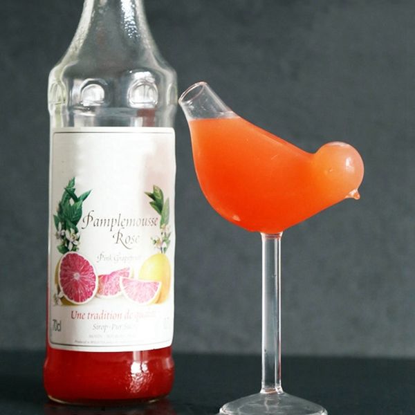 

150ml creative bird shape cocktail goblet glass personality molecular smoked modelling glass fantasy wine goblet