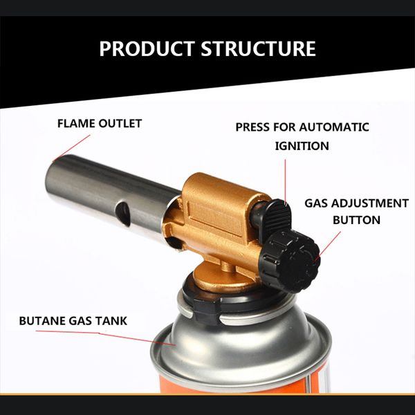 

multi purpose kitchen electronic copper flame guns butane gas burner gun maker torch outdoor camping picnic bbq ignition lighter