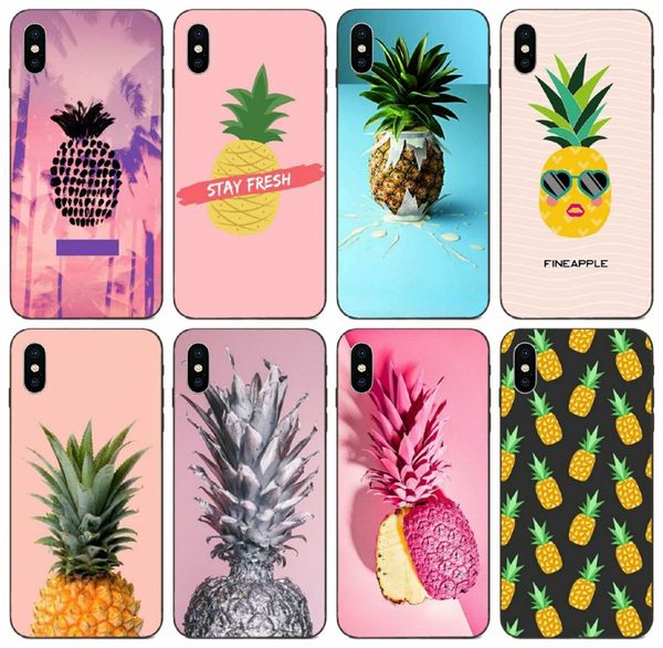 

tongtrade] pink yellow pineapple case for apple iphone 11 pro x xs max 8 7 6 5 4 galaxy a7 s10 s9 s8 honor 8x 9x sony xperia xz cover case
