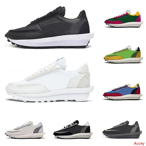 

2020 sacai ld waffle ldv running shoes for men women black white nylon green blue multi mens trainers fashion sports sneaker runner