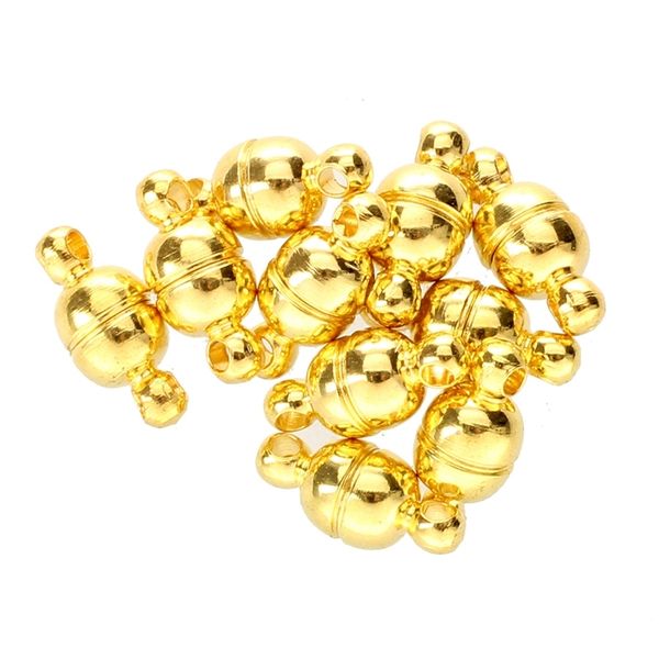 

new-10 pcs magnetic clasp gold tone metal 11 x 5 mm bag clips