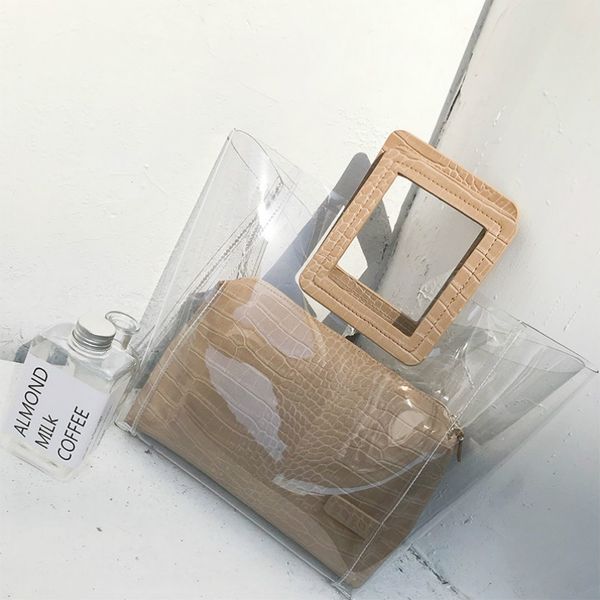 

designer luxury handbags purses womens luxury designer handbags transparent color contrast jelly package with large volume tote fashion 5